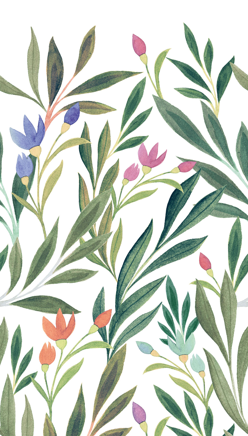 Vliesová fototapeta na zeď, květiny, listy, A72801, One roll, one motif 2, Grandeco