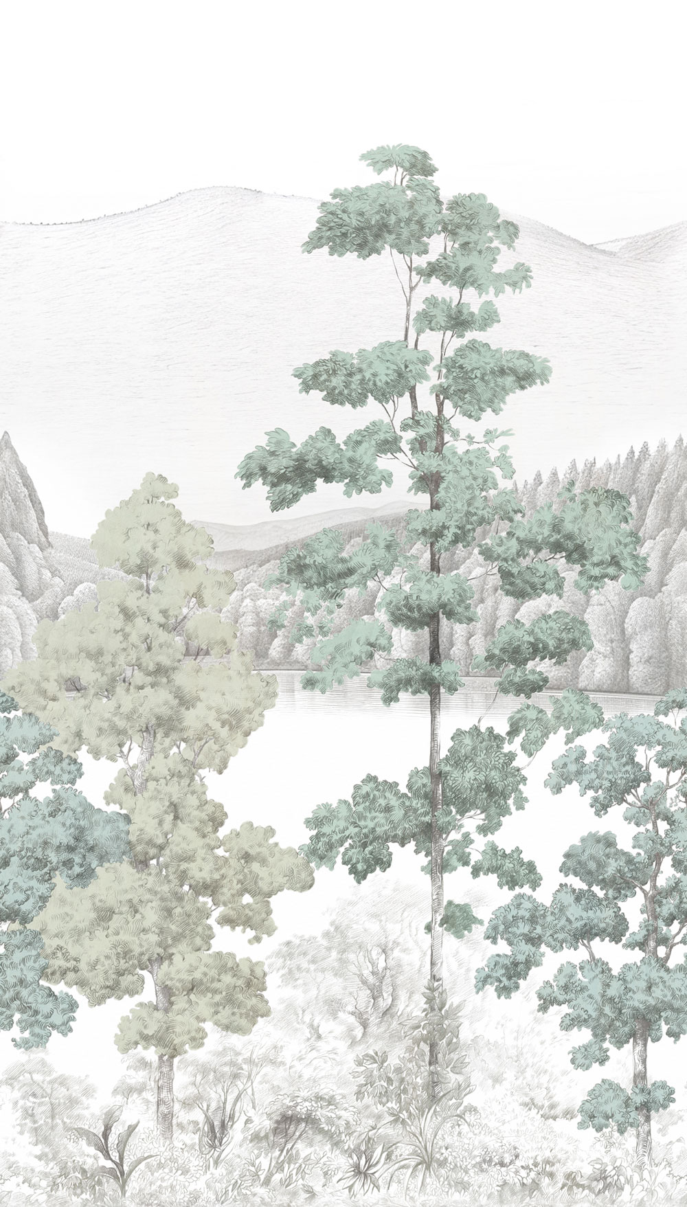 Vliesová fototapeta na zeď, horská krajina, stromy, A73701, One roll, one motif 2, Grandeco