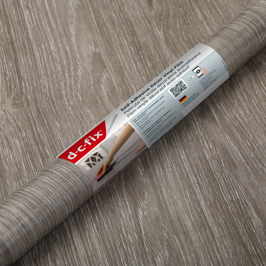 Samolepící folie/samolepící tapeta, dekor dřevo, Dub Sheffield, šedý, 200-5582, šíře 90 cm, D-c-fix