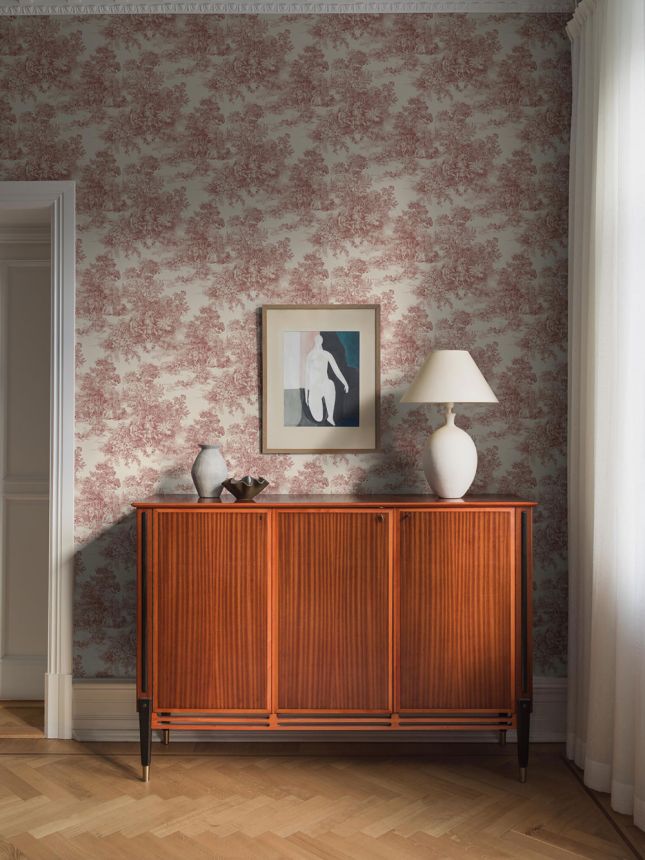 Vliesová tapeta na zeď, červená, romantická, 7768, Adorn, Borastapeter