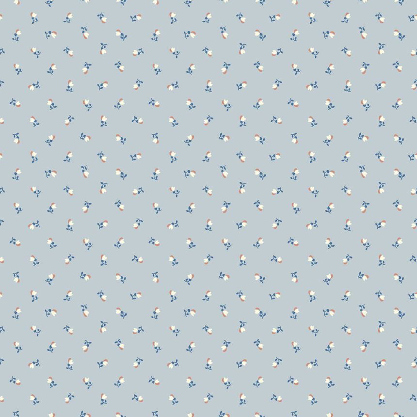 Vliesová tapeta na zeď, modrá, květiny, 7783, Adorn, Borastapeter