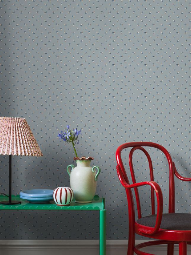 Vliesová tapeta na zeď, modrá, květiny, 7783, Adorn, Borastapeter