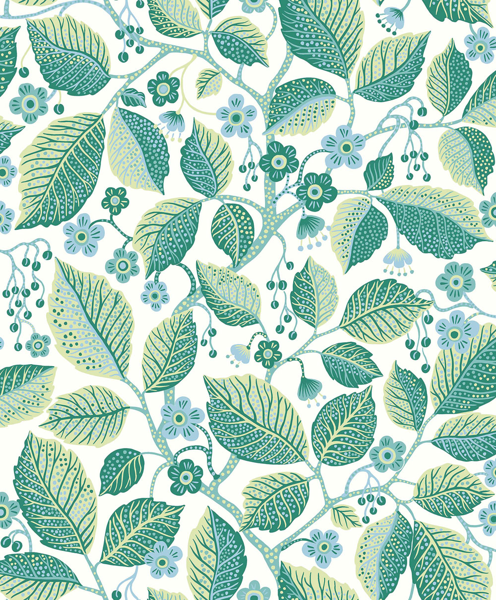 Vliesová tapeta na zeď, zelená, listy, větvičky, 7784, Adorn, Borastapeter