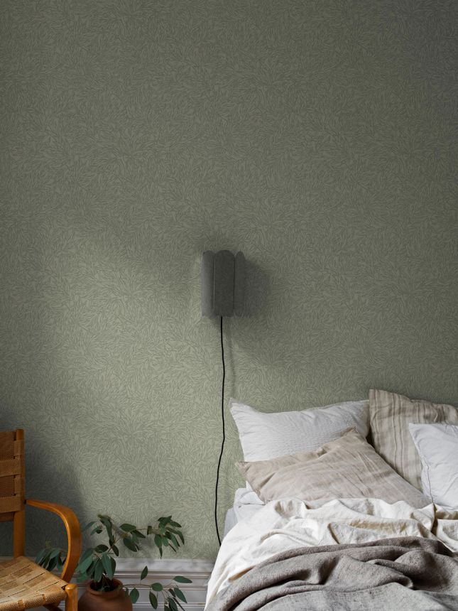 Vliesová tapeta na zeď, zelená, listy, větvičky, 7787, Adorn, Borastapeter