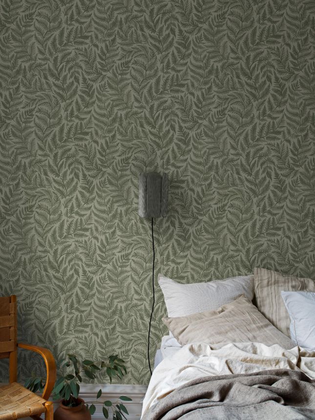 Vliesová tapeta na zeď, zelená, listy kapradin, 7792, Adorn, Borastapeter