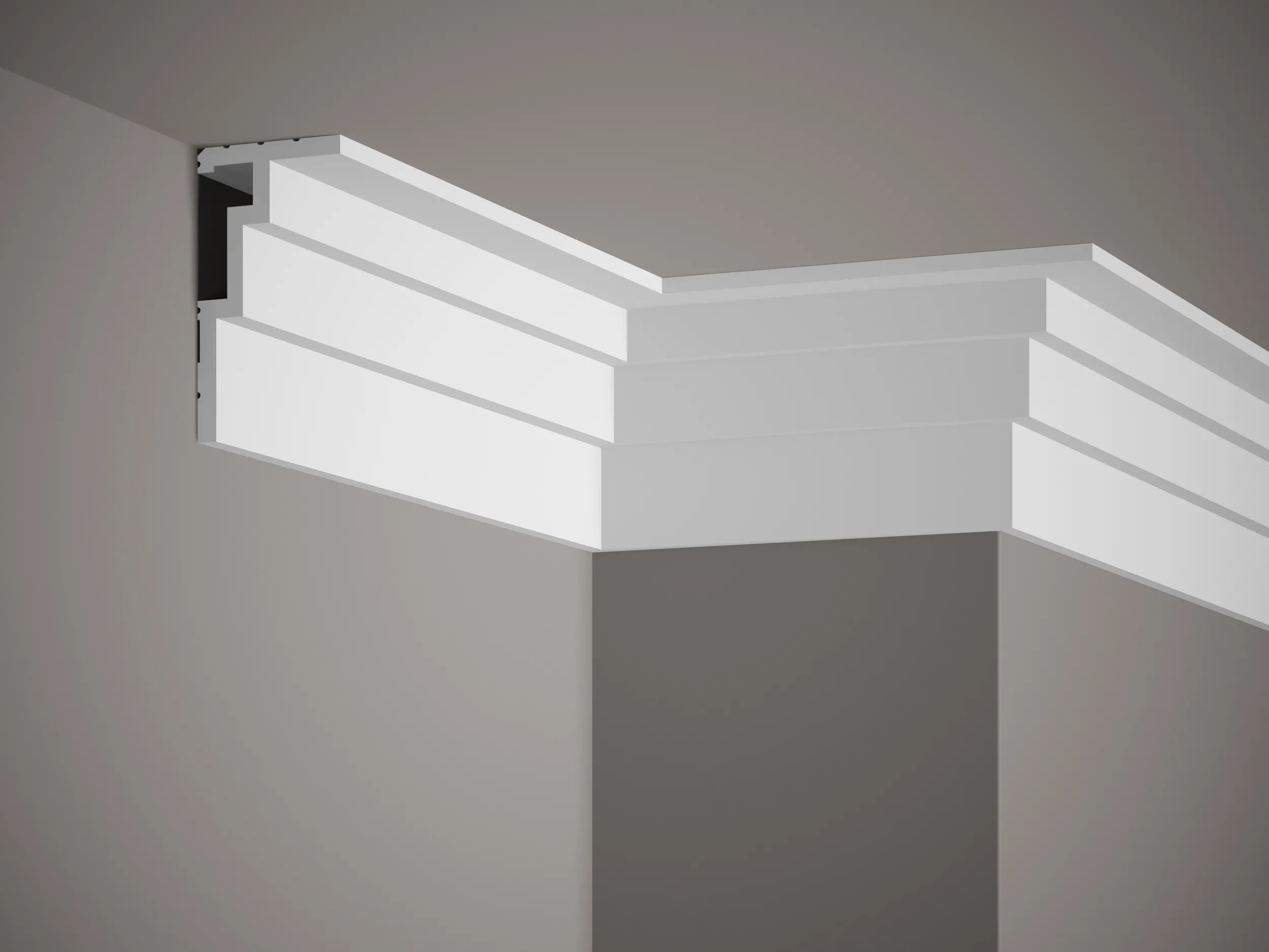 Stropní lišta QL025,  200x11x6cm,  Mardom