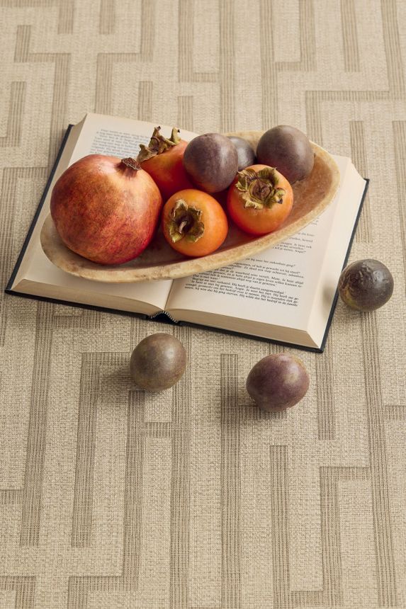 Vliesová tapeta na zeď, hnědá, imitace látky, 350533, Riviera Maison,  Eijffinger