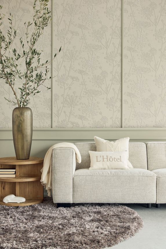 Vliesová tapeta na zeď, zelená, imitace přírodní rohože, 350576, Riviera Maison,  Eijffinger