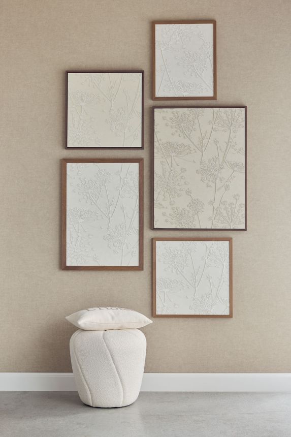 Vliesová tapeta na zeď, krémová,  imitace látky, 350580, Riviera Maison, Eijffinger