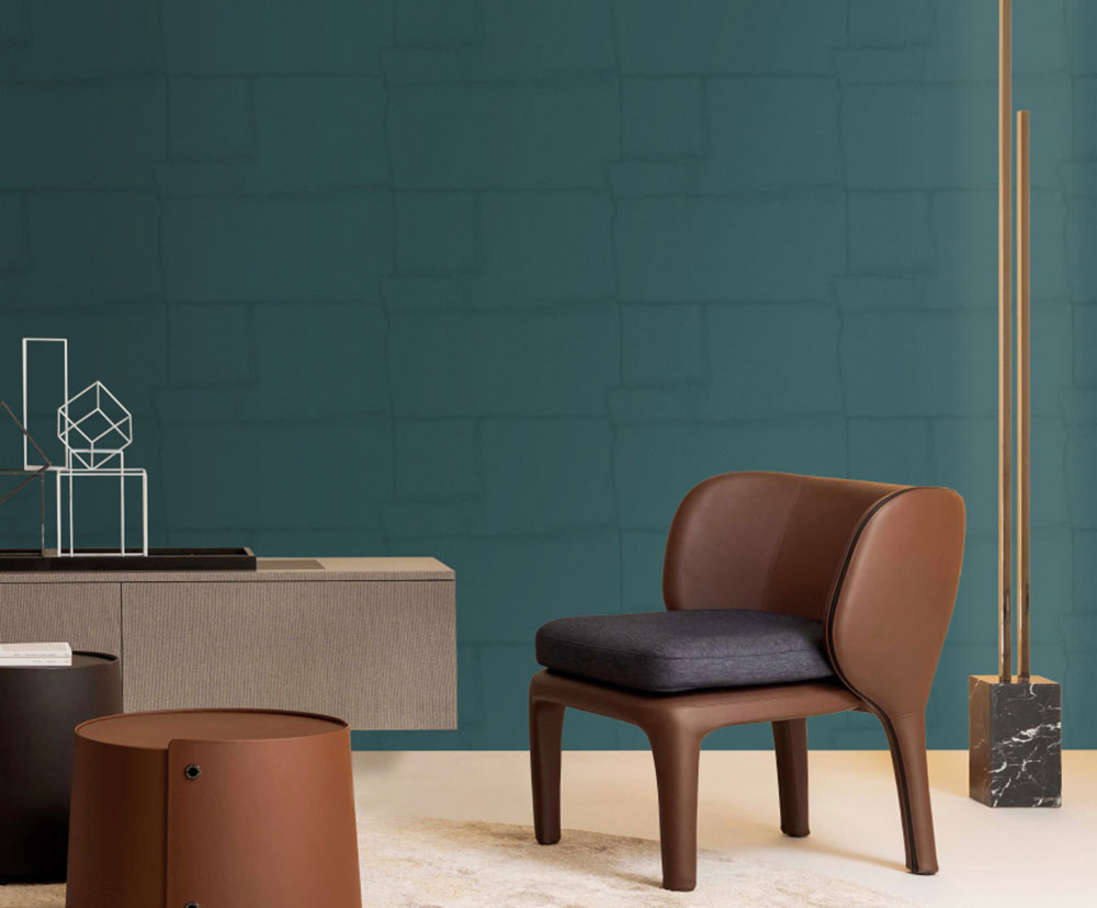 Luxusní vliesová tapeta na zeď, tyrkysová, kámen, Z30306, Casa 8, Trussardi 