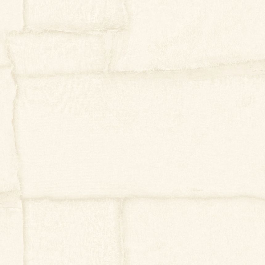 Luxusní vliesová tapeta na zeď, bílo-krémová, kámen, Z30307, Casa 8, Trussardi 