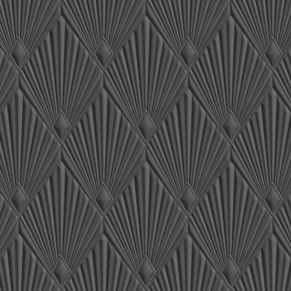 Luxusní geometrická vliesová tapeta na zeď, šedo-černá, Art deco, Z30324, Casa 8, Trussardi 