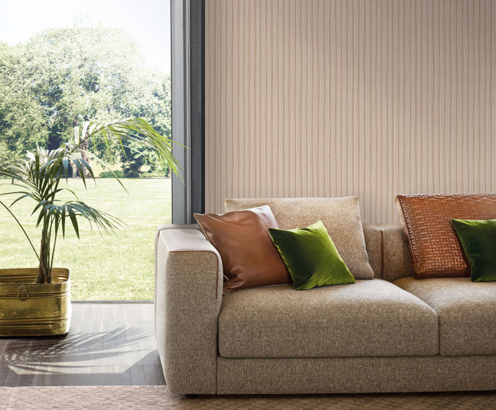 Luxusní vliesová tapeta na zeď, béžová, pruhy, Z30337, Casa 8, Trussardi 