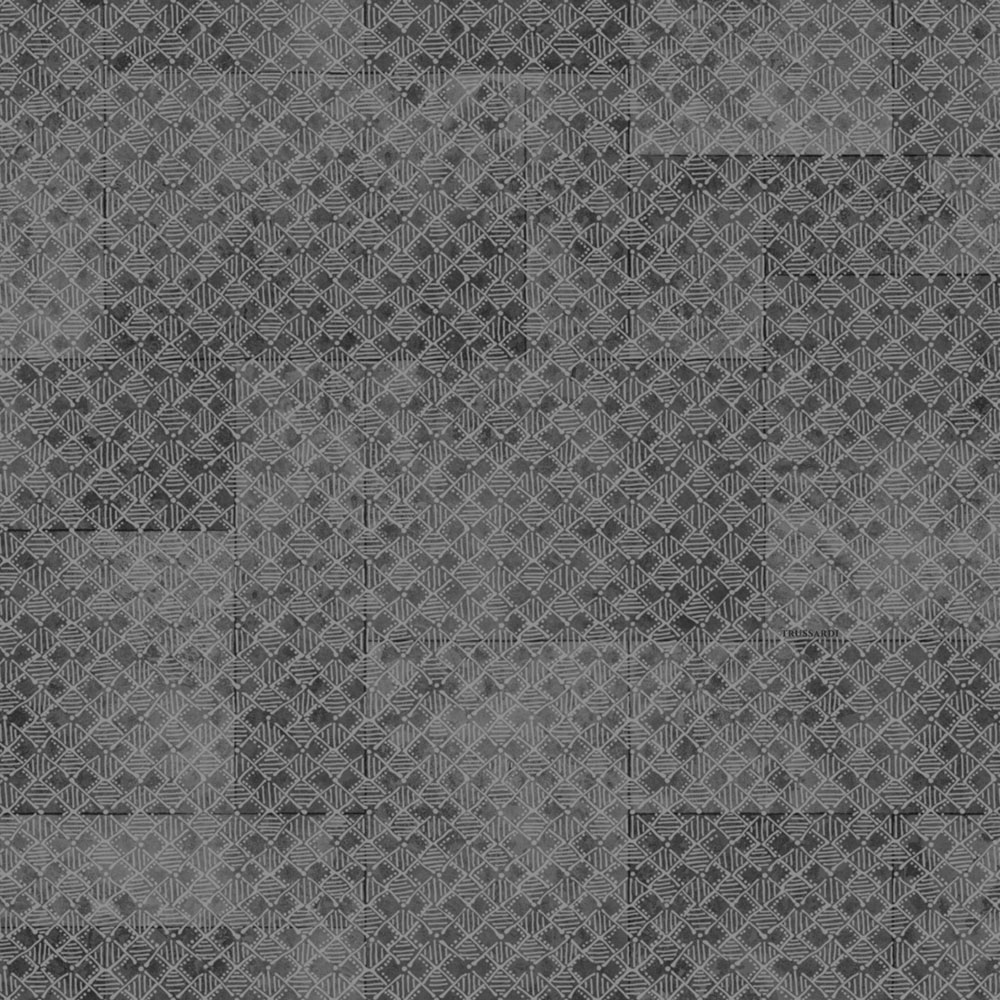 Luxusní geometrická vliesová tapeta na zeď, černá, Z30341, Casa 8, Trussardi 