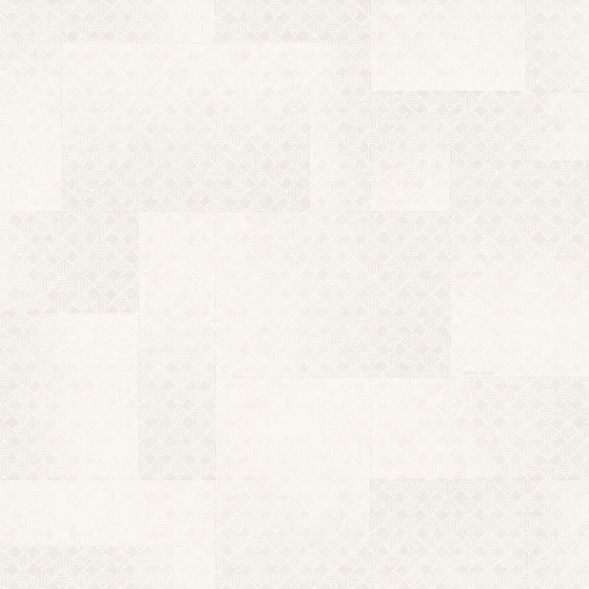 Luxusní geometrická vliesová tapeta na zeď, krémová, Z30345, Casa 8, Trussardi 