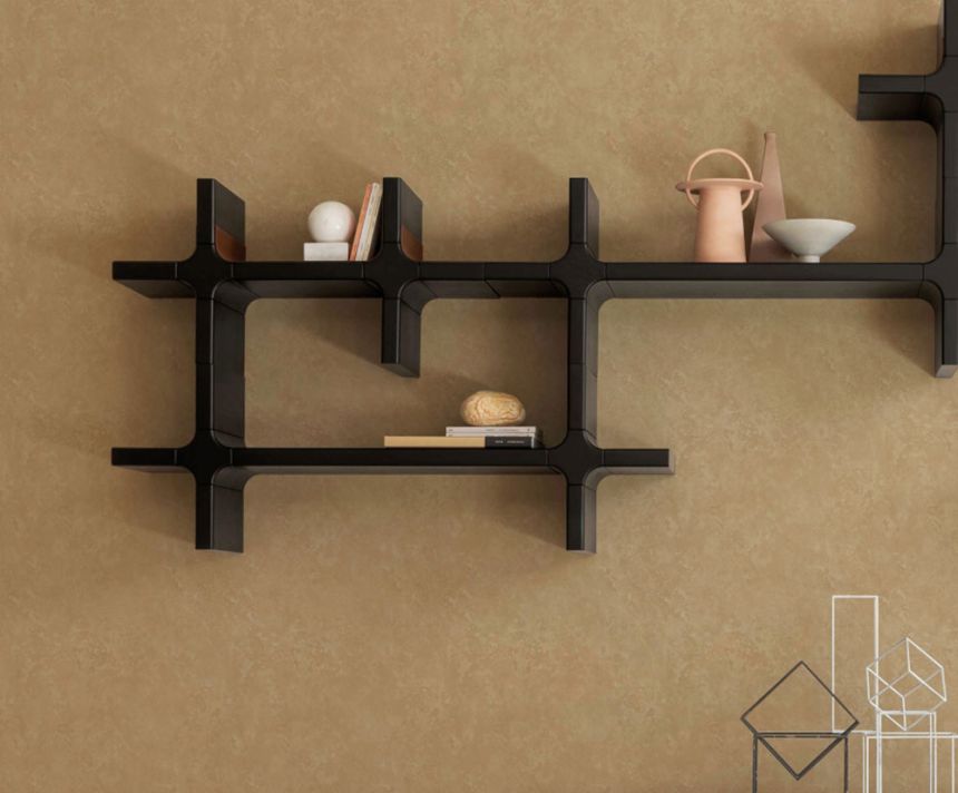 Luxusní vliesová tapeta na zeď, zlato-hnědá, imitace látky, Z30349, Casa 8, Trussardi 