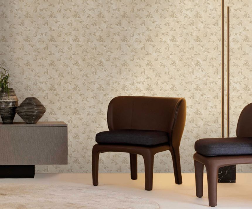 Luxusní vliesová fototapeta na zeď, béžová, psi, Z30352, Casa 8, Trussardi 