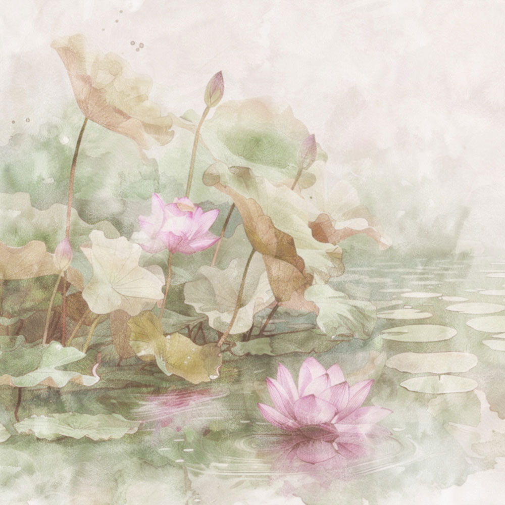 Luxusní vliesová fototapeta na zeď, lekníny, Z30368, Casa 8, Trussardi 