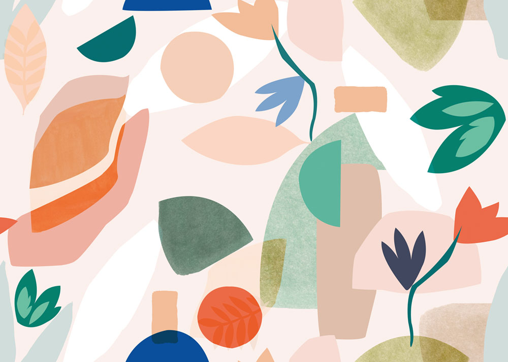 Dětská vliesová fototapeta na zeď, Květiny a tvary, RB254, Daydreamers, Grandeco