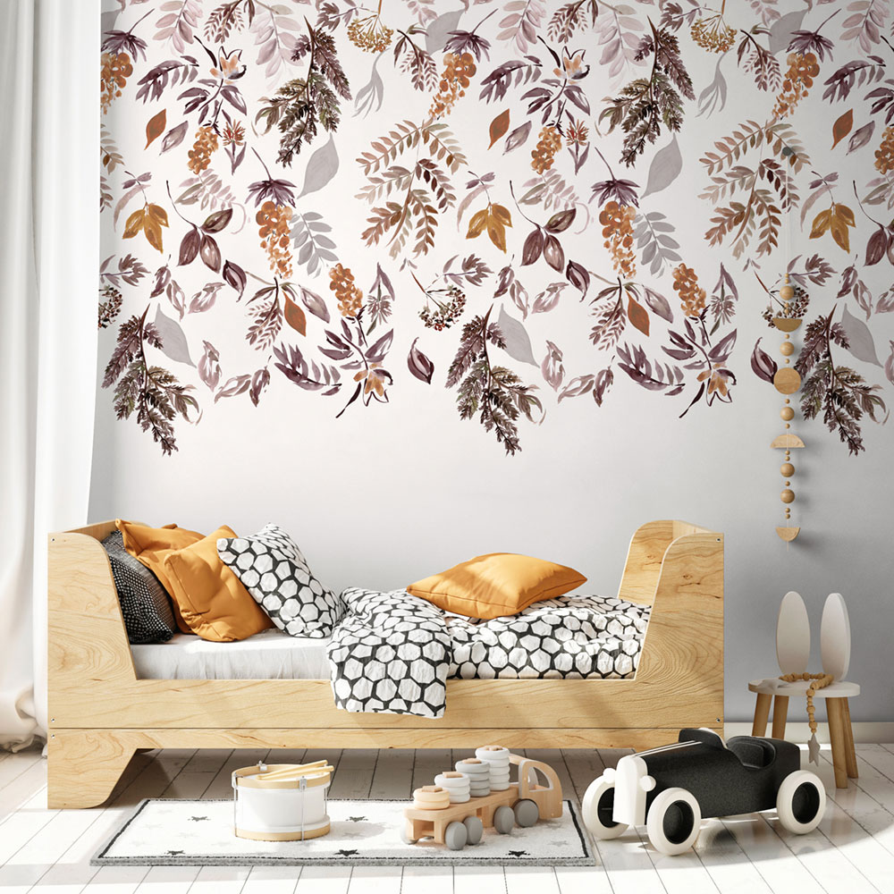 Vliesová fototapeta na zeď, větvičky, listy, RB278, Daydreamers, Grandeco