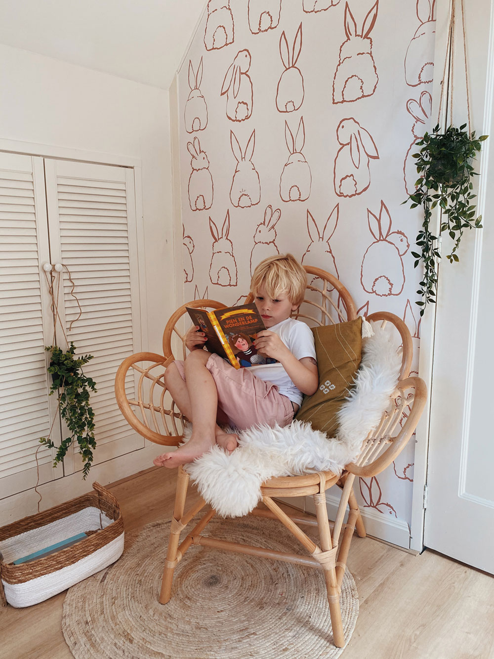 Dětská vliesová fototapeta na zeď, zajíčci, RB306, Daydreamers, Grandeco