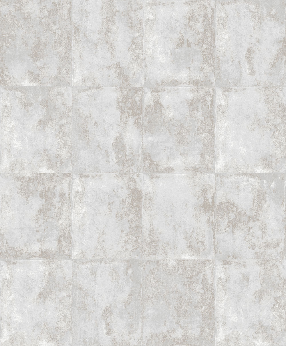 Vliesová tapeta na zeď, šedo-krémová, beton, dlaždice, ORB401, The Texture Book, Masureel