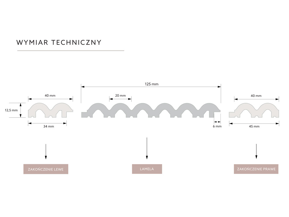 Dekorativní lamela, L0401, 270x12x1,25, Sereno Wall, Mardom