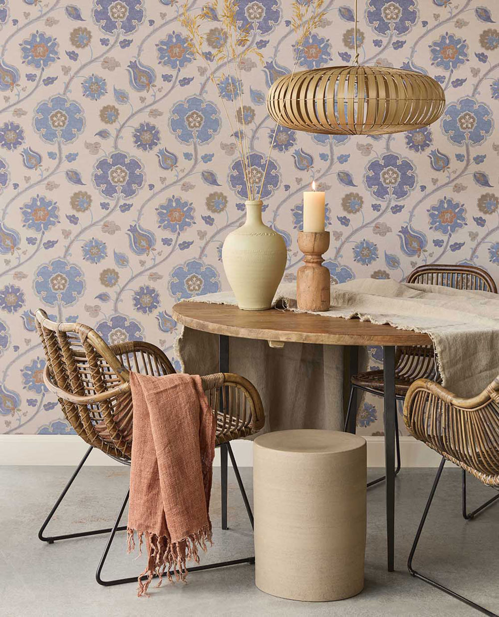 Vliesová tapeta na zeď, modrá, květiny, 350610, Amber, Eijffinger