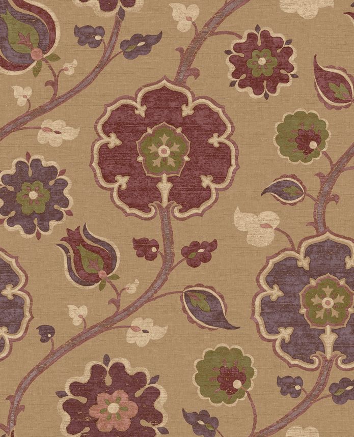 Vliesová tapeta na zeď, hnědo-červená, květiny, 350612, Amber, Eijffinger