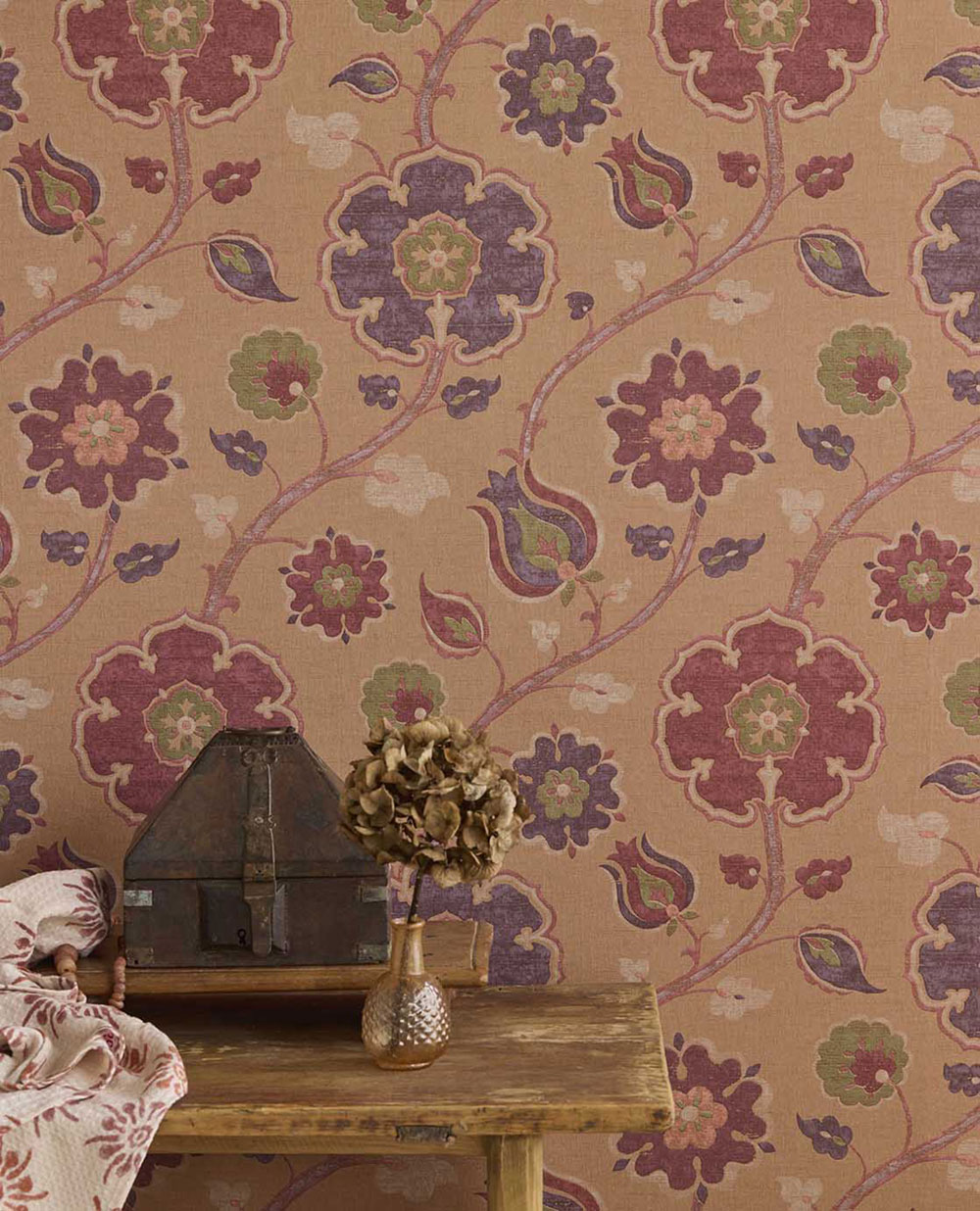 Vliesová tapeta na zeď, hnědo-červená, květiny, 350612, Amber, Eijffinger