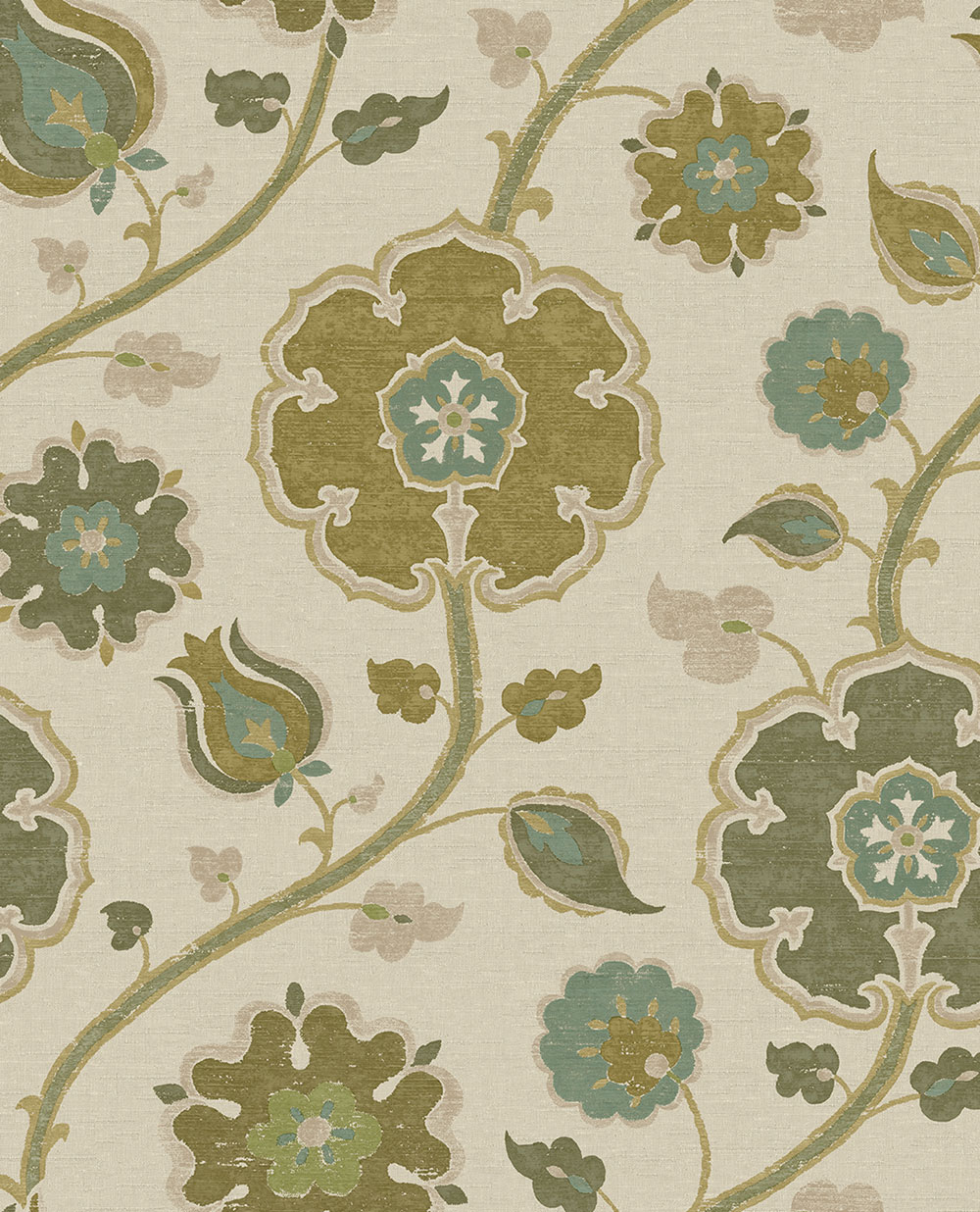 Vliesová tapeta na zeď, zelená, květiny, 350613, Amber, Eijffinger