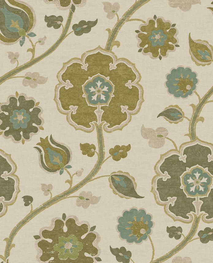 Vliesová tapeta na zeď, zelená, květiny, 350613, Amber, Eijffinger