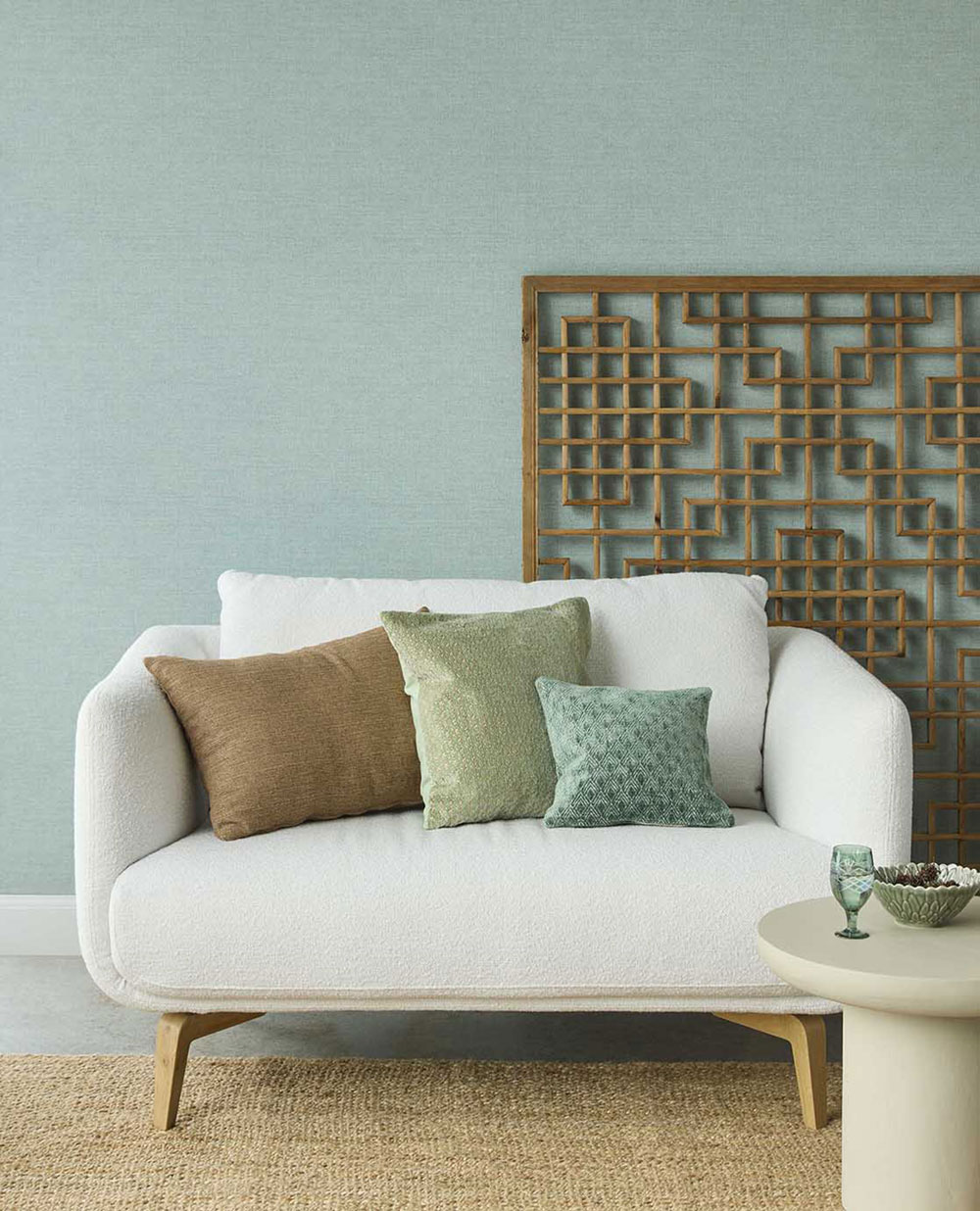 Vliesová tapeta na zeď, tyrkysová, imitace látky, 350634, Amber, Eijffinger