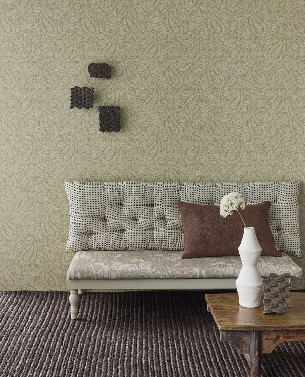 Vliesová tapeta na zeď, zelená, květiny, ornamenty, 350654, Amber, Eijffinger