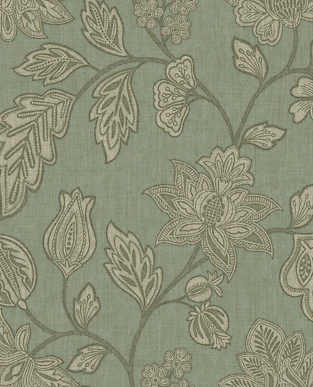 Vliesová tapeta na zeď, zelená, květiny, 350665, Amber, Eijffinger