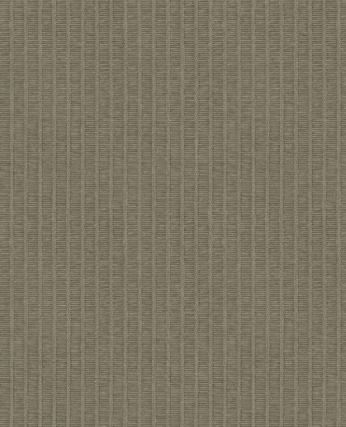 Vliesová tapeta na zeď, hnědo-zelená, imitace rohože, pruhy, 350675, Amber, Eijffinger