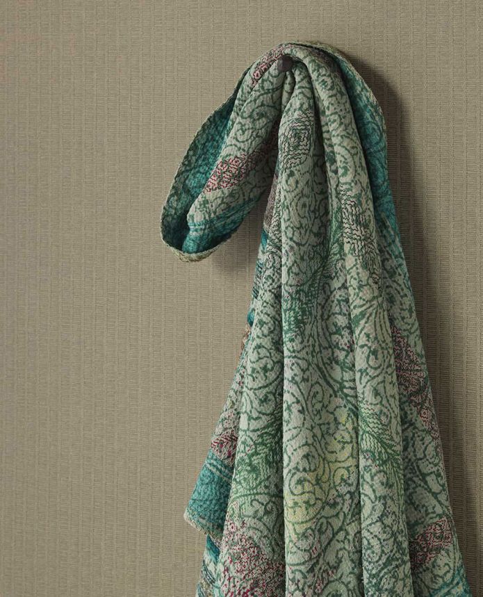 Vliesová tapeta na zeď, zelená, imitace rohože, pruhy, 350676, Amber, Eijffinger