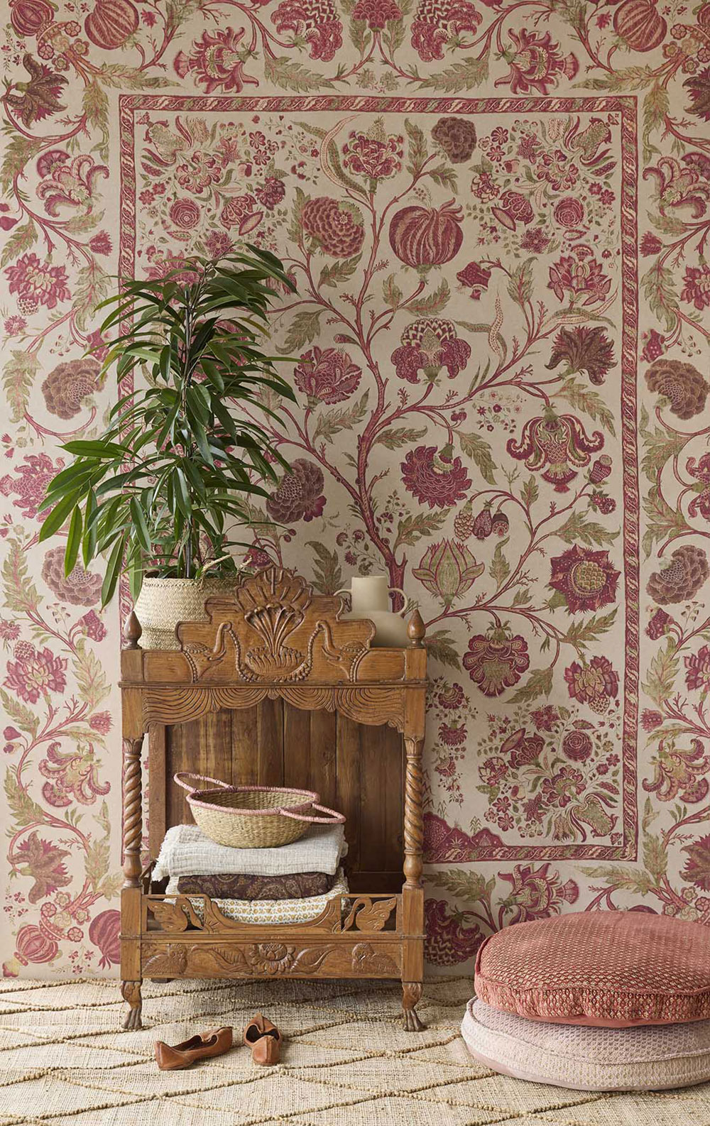 Vliesová fototapeta na zeď, červená, Strom života, 350685, Amber, Eijffinger