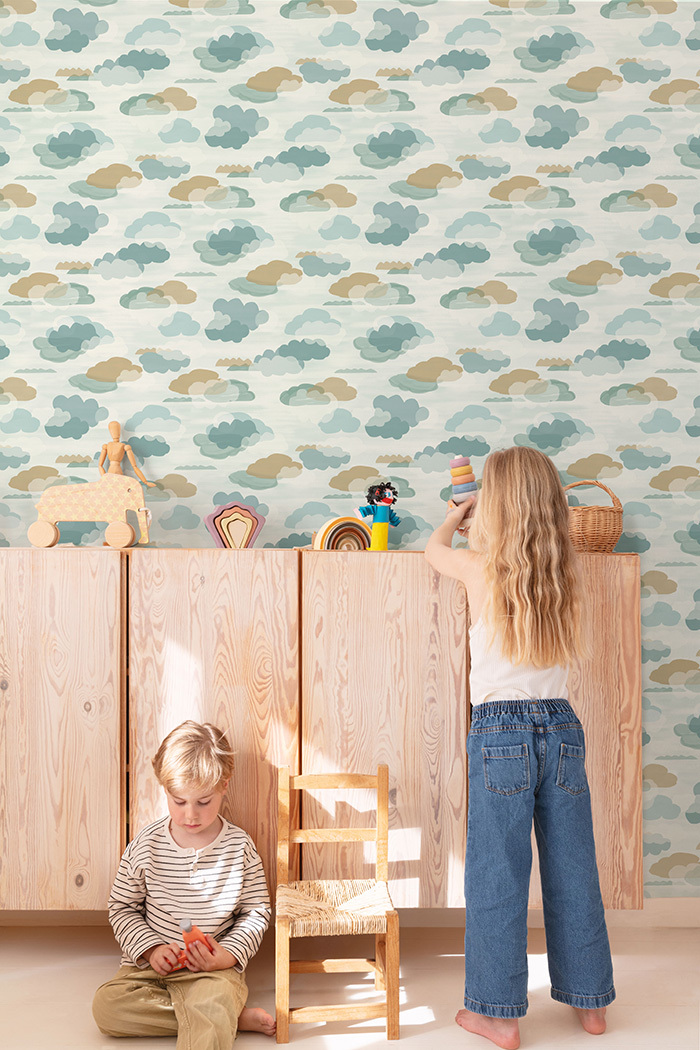 Dětská vliesová tapeta na zeď, mráčky, LD2009, Little Dreamers, Grandeco