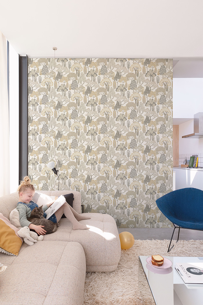 Dětská vliesová tapeta na zeď, béžová, stromy, LD2103, Little Dreamers, Grandeco