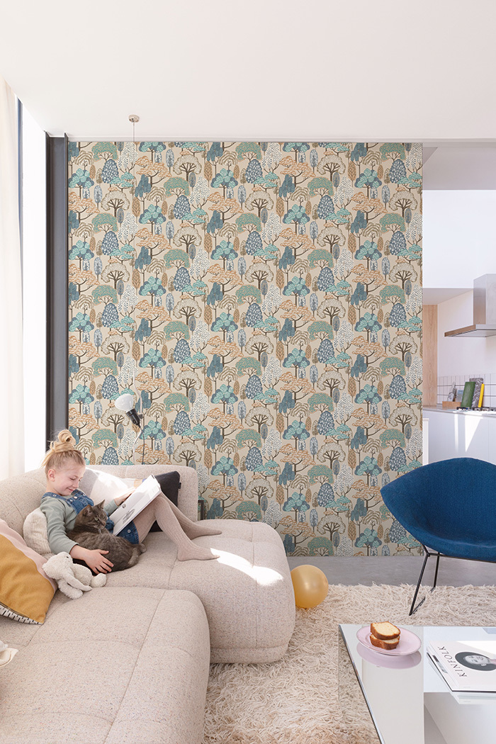 Dětská vliesová tapeta na zeď, hnědá, stromy, LD2115, Little Dreamers, Grandeco