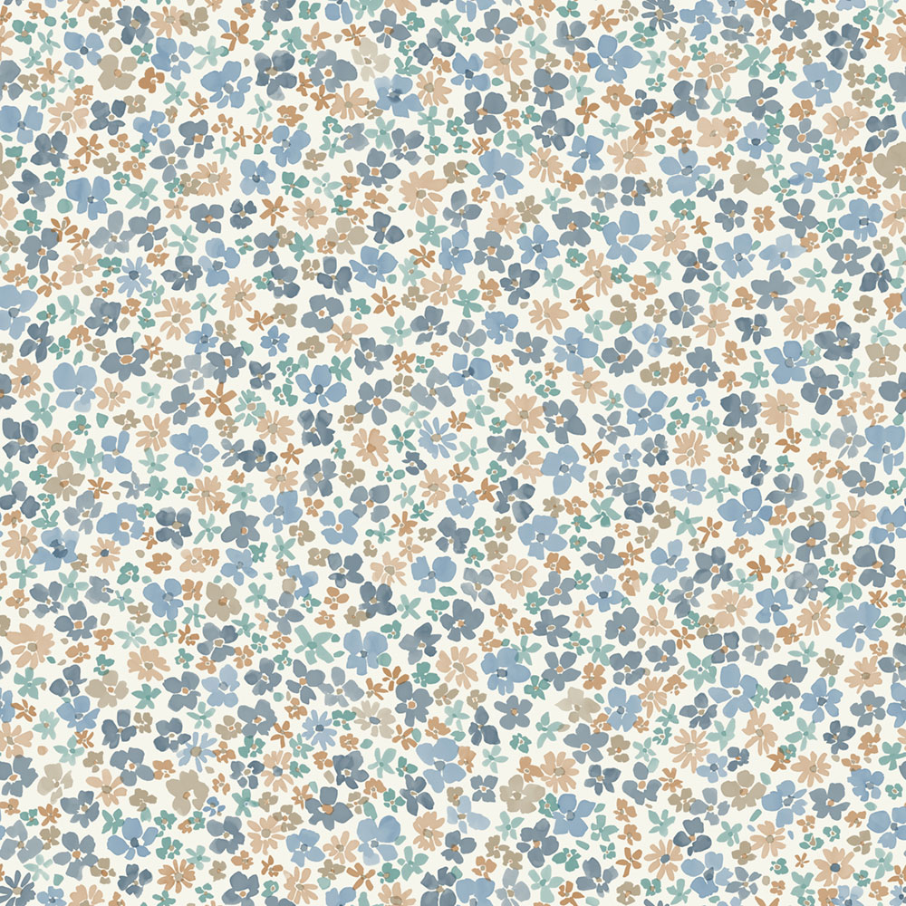 Vliesová tapeta na zeď, modrá, květiny, LD3015, Little Dreamers, Grandeco