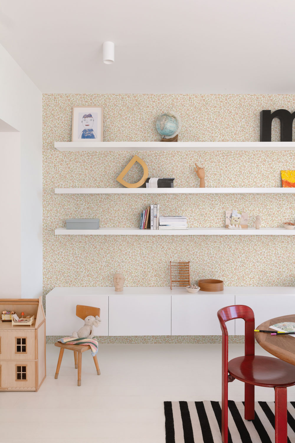 Vliesová tapeta na zeď, růžová, květiny, LD3018, Little Dreamers, Grandeco