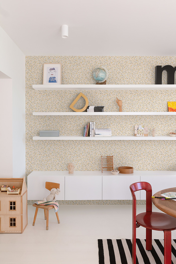 Vliesová tapeta na zeď, okrová, květiny, LD3020, Little Dreamers, Grandeco