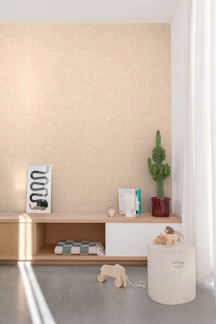 Vliesová tapeta na zeď, růžová, zvířátka v lese, LD3418, Little Dreamers, Grandeco