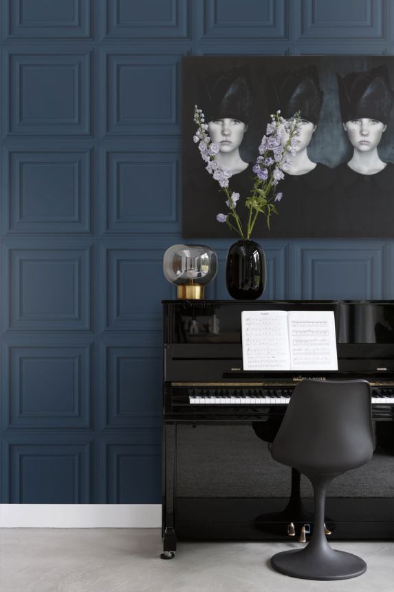 Vliesová tapeta na zeď, modrá, 3D efekt obložení, 347812, 3D Reflections, Origin