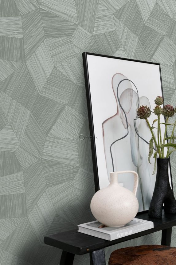 Vliesová tapeta na zeď, šedo-modrá, grafický vzor, 347820, 3D Reflections, Origin