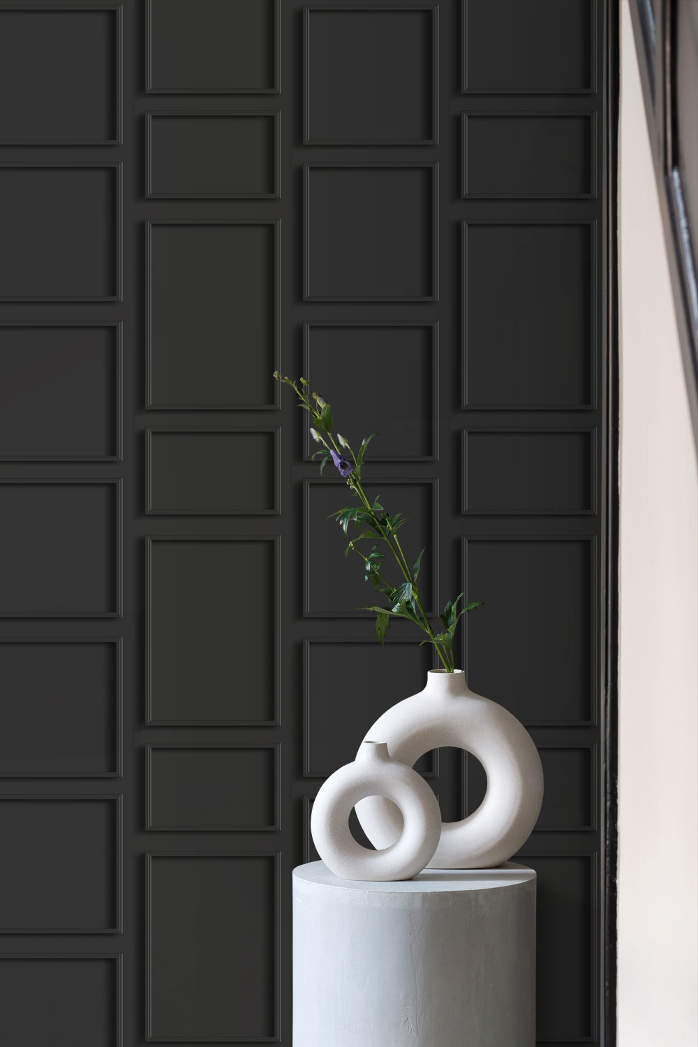 Vliesová tapeta na zeď, černá, 3D efekt obložení, 347861, 3D Reflections, Origin