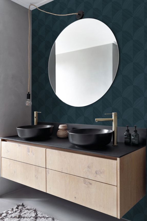 Vliesová tapeta na zeď, modrá, grafický vzor, 347940, 3D Reflections, Origin