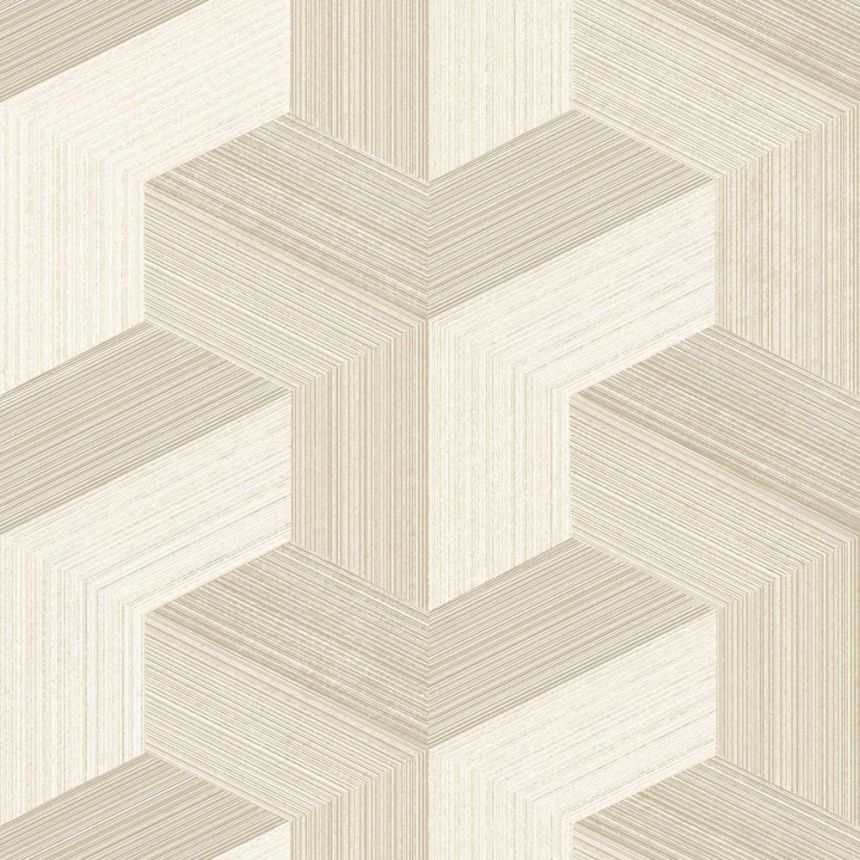 Vliesová tapeta na zeď, béžová, grafický vzor, 347948, 3D Reflections, Origin